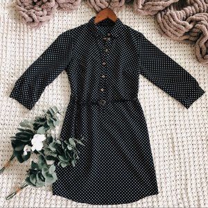 The Limited Navy Polka Dot Dress